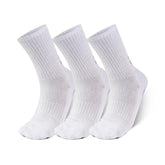 Meia Unissex Under Armour Core Cotton Cano Alto - Branca - Pacote com 3 pares